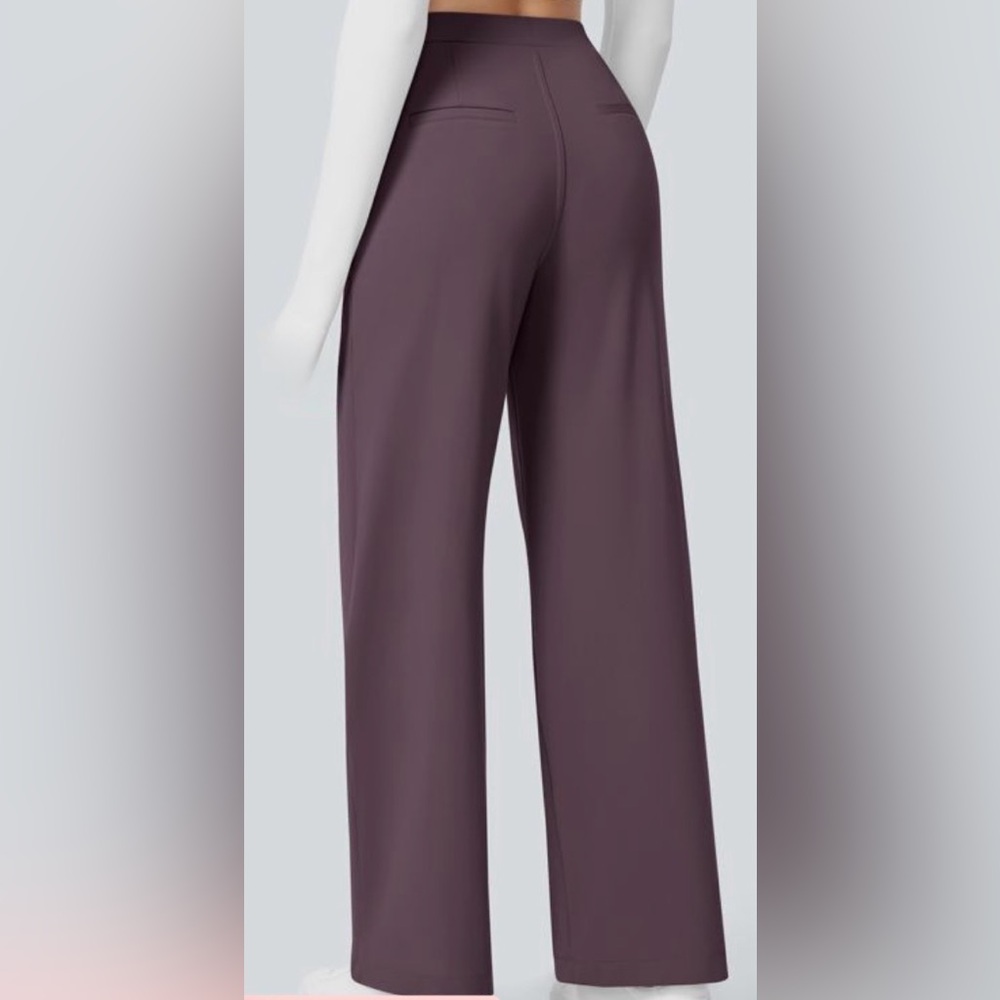 HALARA Women's Wide Leg Pants in Deep Purple